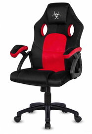Fotel obrotowy do biurka CARRERA M ALCANTARA BLACK + RED
